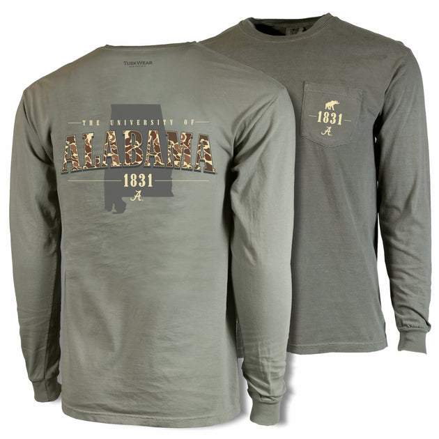 Tuskwear Old School Camo State Tee - Comfort Colors Long Sleeve