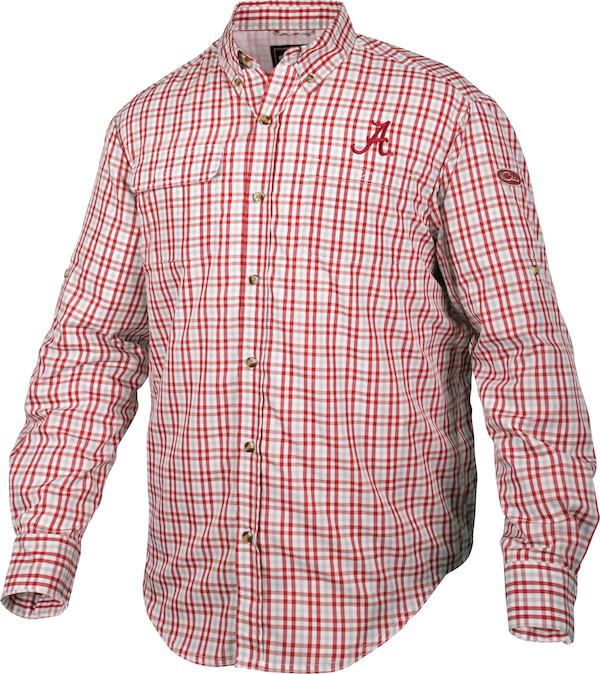 Drake Alabama Gingham Plaid Wingshooter's L/S Shirt