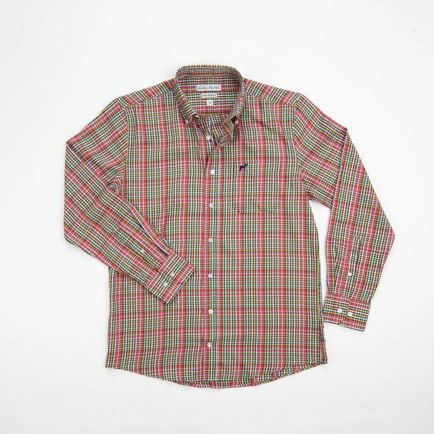 Southern Point Bamboo Check Tomato