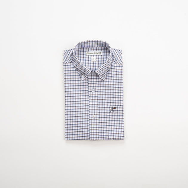 Southern Point Stretch Hadley Check Shirt White