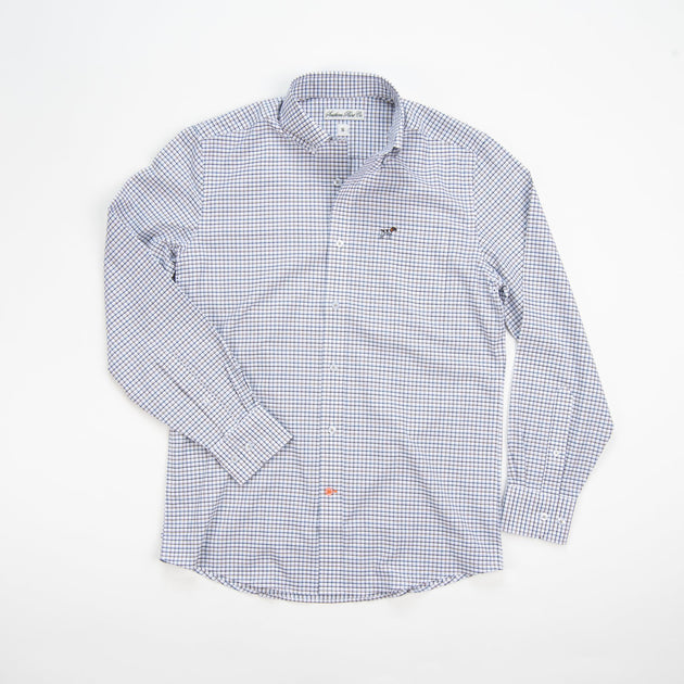 Southern Point Stretch Hadley Check Shirt White